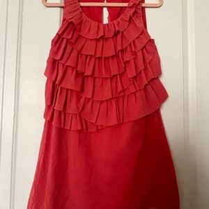 Ruffled salmon pink Dress (for women)